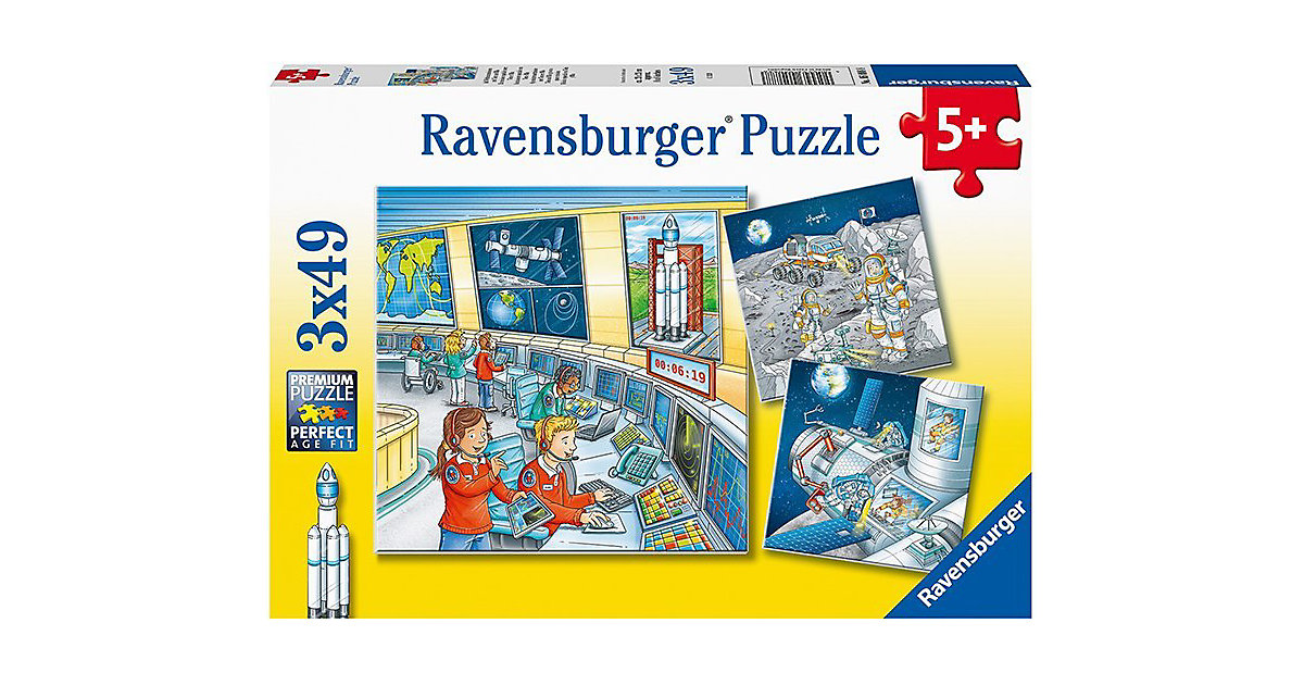 Puzzle Auf Weltraummission mit Tom und Mia, 3 x 49 Teile Puzzle Auf Weltraummission mit Tom und Mia, 3 x 49 Teile von Ravensburger