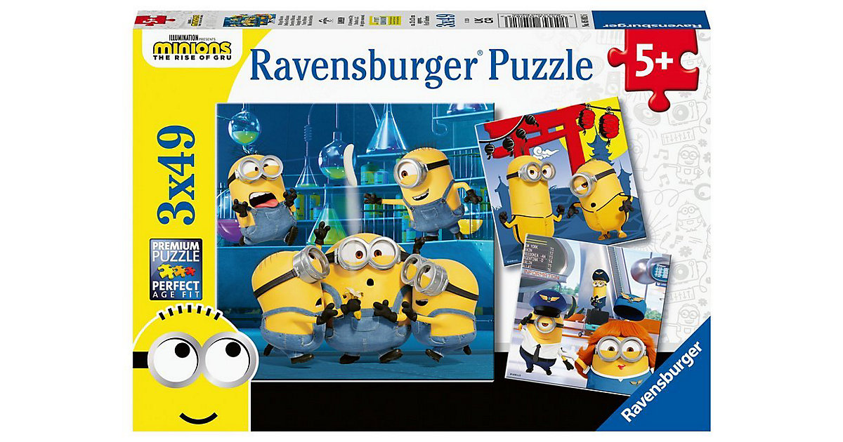 Puzzle Minions 2, 3 x 49 Teile von Ravensburger