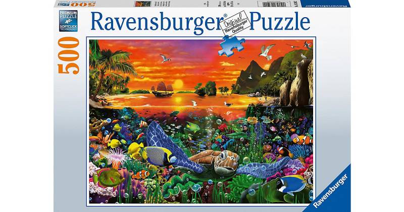 Puzzle Schildkröte im Riff, 500 Teile von Ravensburger