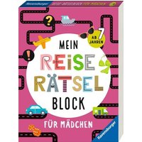 RAVENSBURGER 01591 Mein Reise-Rätselblock für Mädchen von Ravensburger