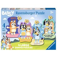 RAVENSBURGER 03132 Kinderpuzzle 10, 12, 14, 16 Teile Bluey: Auf geht's! von Ravensburger