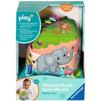 RAVENSBURGER 04859 Play+ Motorik-Musik-Spiel-Würfel: Wilde Tiere von Ravensburger