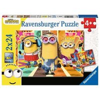 RAVENSBURGER 05085 Kinderpuzzle 2 x 24 Teile Die Minions in Aktion von Ravensburger