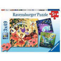 RAVENSBURGER 05181 Puzzle Einhorn, Drache und Fee von Ravensburger