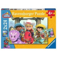RAVENSBURGER 05588 Kinderpuzzle Dino Ranch Freundschaft 2 x 24 Teile von Ravensburger