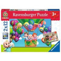 RAVENSBURGER 05628 Kinderpuzzle Lernen und Spielen 2x12 Teile Cocomelon Puzzle von Ravensburger