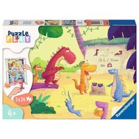 RAVENSBURGER 05675 Kinderpuzzle 2x24 Teile Dinosaurier im Sommer von Ravensburger