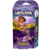 RAVENSBURGER 11098335 Disney Lorcana: Set 4 - Ursulas Rückkehr - Starter Deck Saphir und Stahl (Deutsch) von Ravensburger