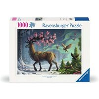 RAVENSBURGER 12000616 Puzzle 1000 Teile Der Hirsch als Frühlingsbote von Ravensburger