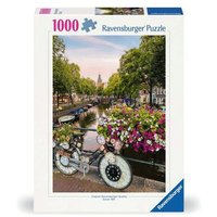 RAVENSBURGER 12000780 Puzzle 1000 Teile Fahrrad und Blumen in Amsterdam von Ravensburger