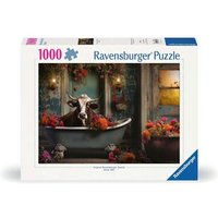 RAVENSBURGER 12000782 Puzzle 1000 Teile The cow in the bathtub von Ravensburger