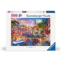 RAVENSBURGER 12000884 Puzzle 1000 Teile Sonnenuntergang Amsterdam von Ravensburger
