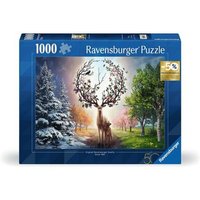 RAVENSBURGER 12001088 Puzzle 1000 Teile Der magische Hirsch und die vier Jahreszeiten von Ravensburger