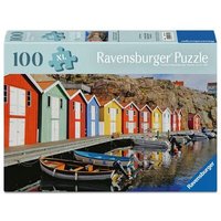 RAVENSBURGER 12001730 Erwachsenenpuzzle 100 XL-Teile - Bunte Häuser in Schweden von Ravensburger