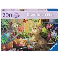 RAVENSBURGER 12001735 Feel Well & Puzzle 200 Teile - Verspielte Kätzchen von Ravensburger