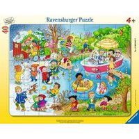 RAVENSBURGER 12004043 Kinderpuzzle 30 Teile Die Jahreszeiten am See von Ravensburger