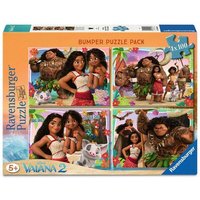 RAVENSBURGER 12004126 Kinderpuzzle 4x100 Teile - Disney Vaiana 2 - Abenteuer in Ozeanien von Ravensburger