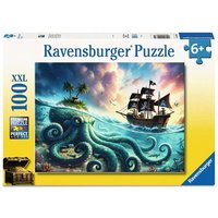 RAVENSBURGER 12004263 Kinderpuzzle 100 XXL Teile - Der Schatz des Kraken von Ravensburger