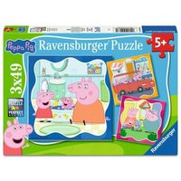 RAVENSBURGER 12004288 Kinderpuzzle 3x49 Teile - Familie zuerst! von Ravensburger