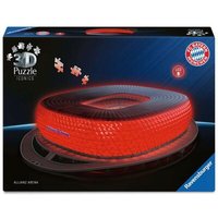 RAVENSBURGER 12008033 3D Puzzle beleuchtet 216 Teile: Allianz Arena - mit Licht von Ravensburger
