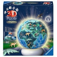 RAVENSBURGER 12008055 3D Puzzle-Ball Nachtlicht Erde mit Tiermotiven von Ravensburger