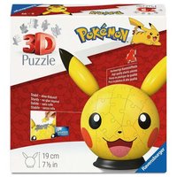 RAVENSBURGER 12008076 3D Puzzle Puzzle-Ball Pokémon Pikachu mit ansteckbaren Ohren von Ravensburger