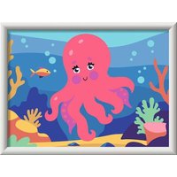 RAVENSBURGER 12023128 CreArt Malen nach Zahlen - Neon Oktopus von Ravensburger