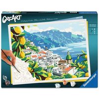 RAVENSBURGER 12023149 CreArt Malen nach Zahlen Premium - Amalfiküste von Ravensburger