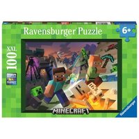 RAVENSBURGER 13333 Kinderpuzzle 100 XXL Teile - Monster Minecraft von Ravensburger