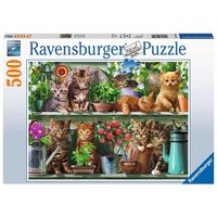 RAVENSBURGER 14824 Puzzle Katzen im Regal von Ravensburger
