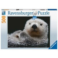 RAVENSBURGER 16980 Erwachsenenpuzzle Süßer kleiner Otter 500 Teile von Ravensburger