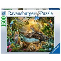 RAVENSBURGER 17435 Erwachsenenpuzzle Leopardenfamilie im Dschungel 1500 Teile von Ravensburger
