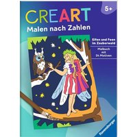 RAVENSBURGER 48854 CreArt Malen nach Zahlen ab 5: Elfen und Feen im Zauberwald von Ravensburger