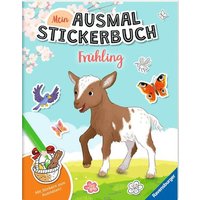 RAVENSBURGER 48953 Mein Ausmalstickerbuch: Frühling von Ravensburger