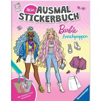 RAVENSBURGER 49853 Mein Ausmalstickerbuch Barbie - Anziehpuppen von Ravensburger