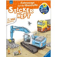 RAVENSBURGER 60028 Wieso? Weshalb? Warum? Stickerheft: Fahrzeuge auf der Baustelle von Ravensburger