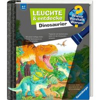RAVENSBURGER 60045 Wieso? Weshalb? Warum? Leuchte und entdecke: Dinosaurier (Taschenlampen-Buch mit Folien und Klappen) von Ravensburger