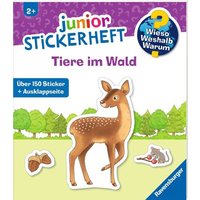 RAVENSBURGER 60108 Wieso? Weshalb? Warum? junior Stickerheft - Tiere im Wald von Ravensburger