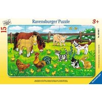 RAVENSBURGER 6046 Kinderpuzzle Bauernhoftiere auf der Wiese von Ravensburger