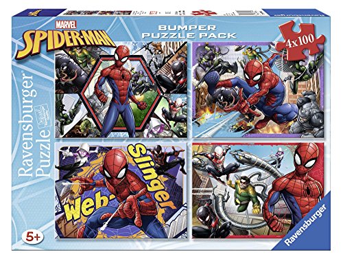 Ravensburger 6914 Spider-Man Puzzle 4 x 100 Teile Bumper Pack Spiderman von Ravensburger