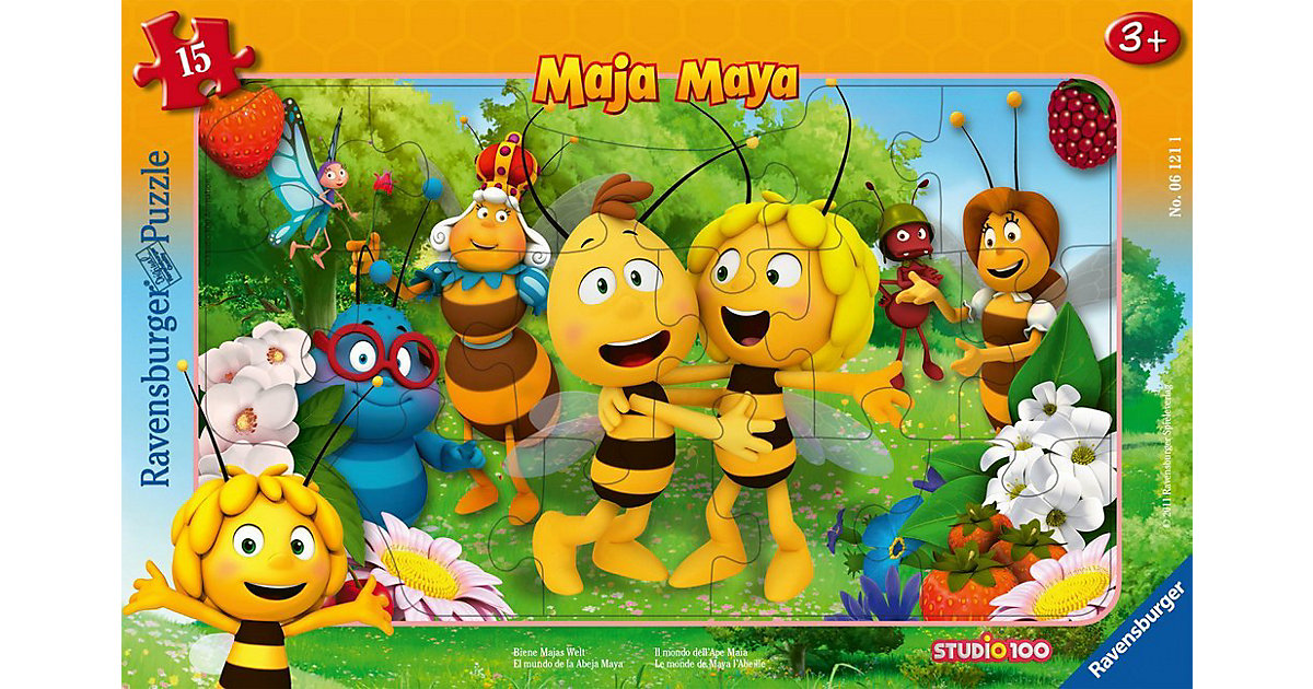 Rahmen-Puzzle, 15 Teile, 25x14,5 cm, Biene Majas Welt Rahmen-Puzzle, 15 Teile, 25x14,5 cm, Biene Majas Welt von Ravensburger