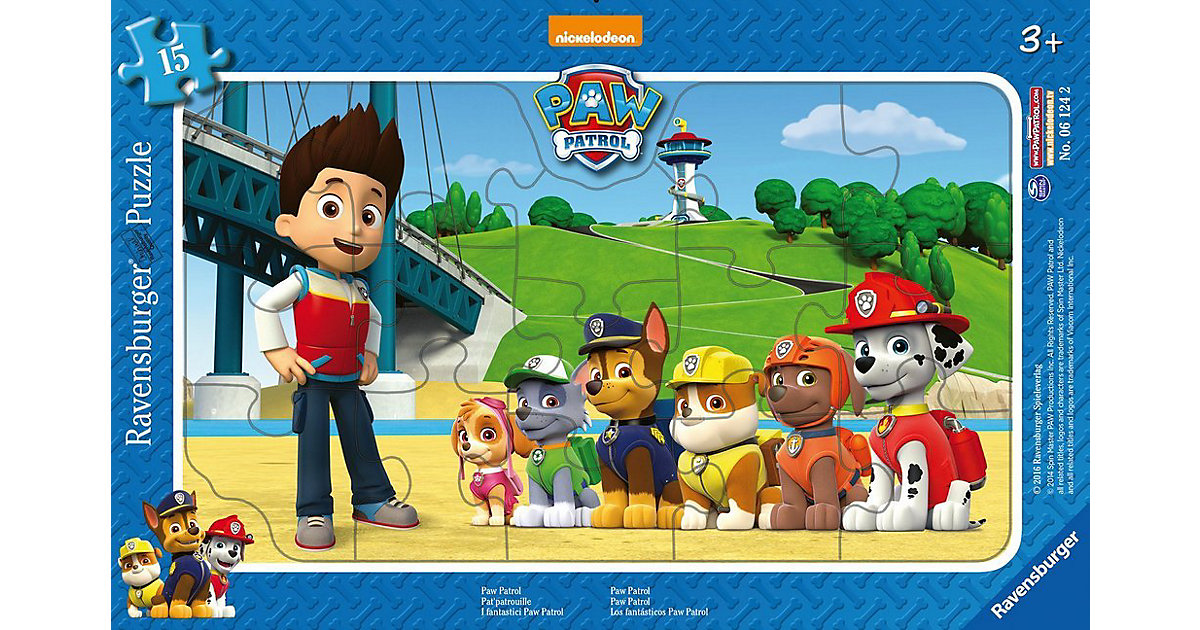 Rahmen-Puzzle, 15 Teile, 25x14,5 cm, PAW Patrol Rahmen-Puzzle, 15 Teile, 25x14,5 cm, PAW Patrol von Ravensburger