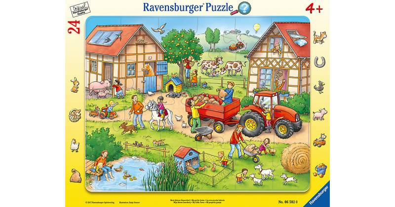 Rahmen-Puzzle, 24 Teile, 32,5x24,5 cm, mit Wimmel-Suchspiel, Mein kleiner Bauernhof von Lego