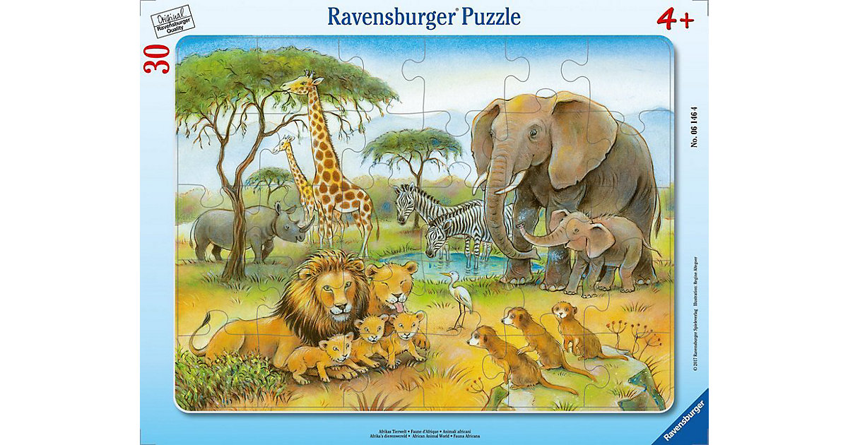 Rahmen-Puzzle, 30 Teile, 32,5x24,5 cm, Afrikas Tierwelt von Ravensburger