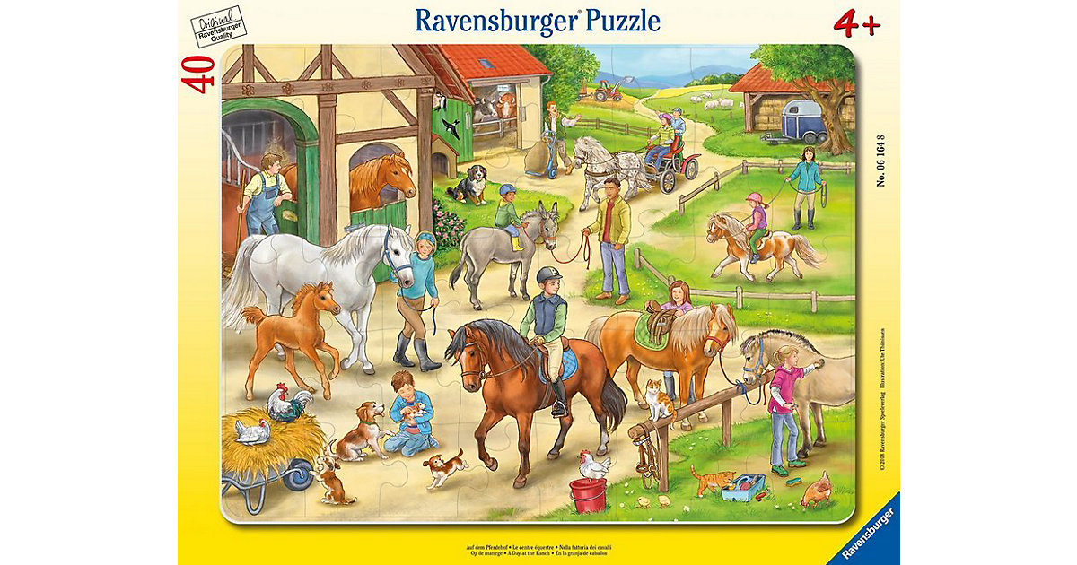 Rahmen-Puzzle, 340 Teile, 32,5x24,5 cm, Auf dem Pferdehof Rahmen-Puzzle, 340 Teile, 32,5x24,5 cm, Auf dem Pferdehof von Ravensburger