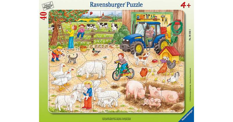 Rahmen-Puzzle, 40 Teile, 32,5x24,5 cm, Auf dem großen Bauernhof von Ravensburger