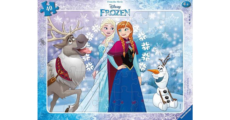 Rahmen-Puzzle, 40 Teile, 32,5x24,5 cm, Die Eiskönigin Anna und Elsa von Ravensburger