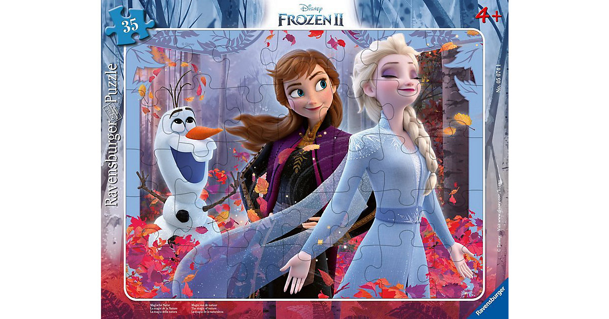 Rahmen-Puzzle Disney Frozen - Magische Natur, 30-48 Teile von Ravensburger