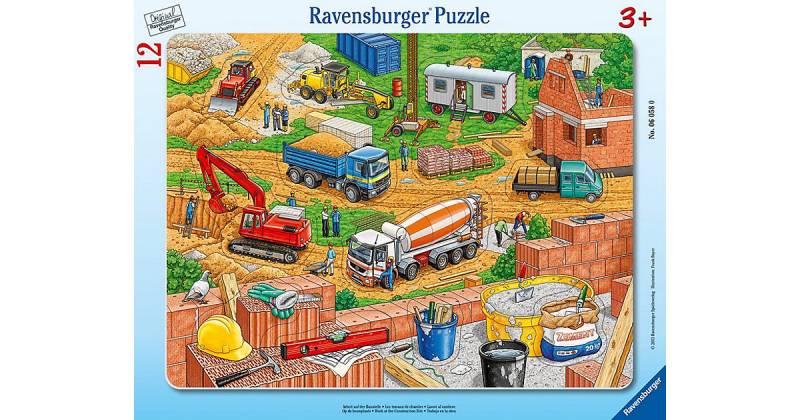 Rahmen-Puzzle mit Konturen, 12 Teile, 32,5x24,5 cm, Arbeit auf der Baustelle von Ravensburger