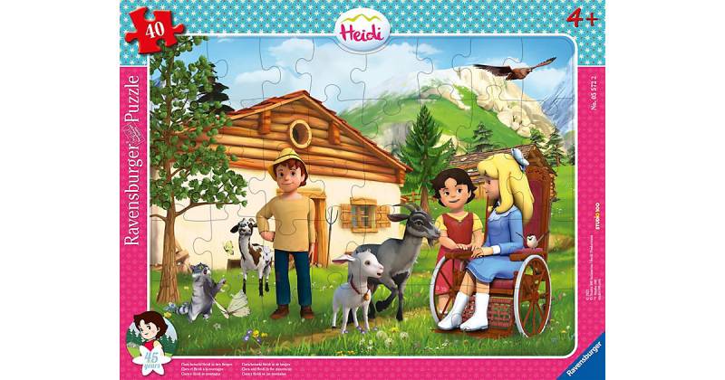 Rahmenpuzzle - Clara besucht Heidi in den Bergen - 40 Teile Heidi von Ravensburger